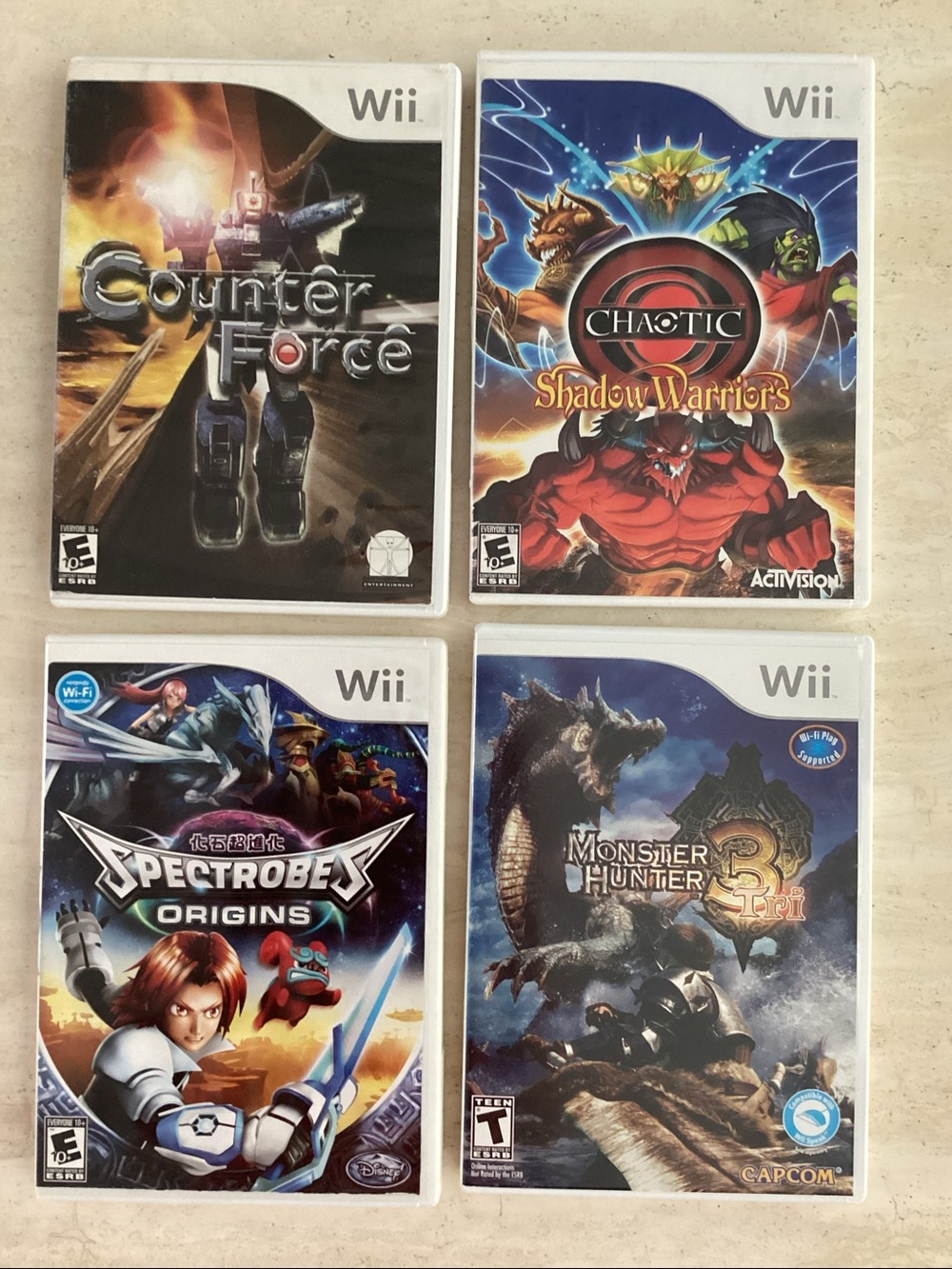 Monster Hunter 3 Nintendo Wii Game Spectrobes Counter Force Chaotic Warriors Lot